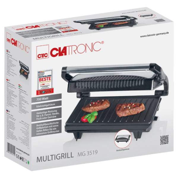 Clatronic Multi gril MG 3519 Inox/noir – Image 3