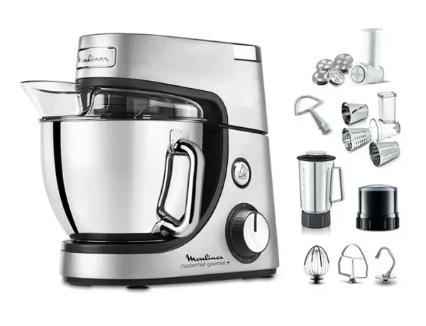 Pétrin Multifonction Kit De 7 Accessoires 4.6L 1100W Moulinex QA613DB1
