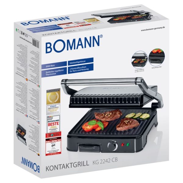 GRILLE VIANDE BOMANN 2000W KG2242CB – Image 2