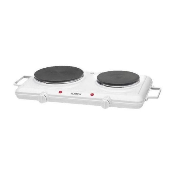 Bomann Plaque De Cuisson Double 2500 Watts - Dkp 5028 Cb - Blanc