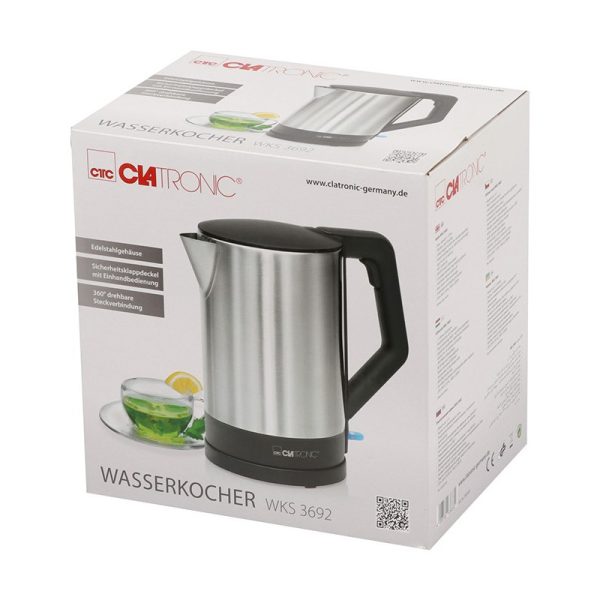 Bouilloire électrique 1,5L 2200W Clatronic WKS 3692 Noir – Image 2