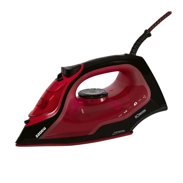 Fer à repasser vapeur avec 7 fonctions 2200W Bomann DB 6035 CB Noir/Rouge