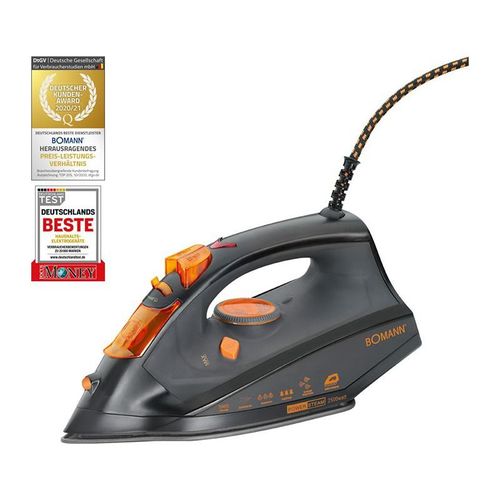 Bomann Fer à repasser vapeur avec 7 fonctions 2500W- 360Ml-DB 784 CB -Gris