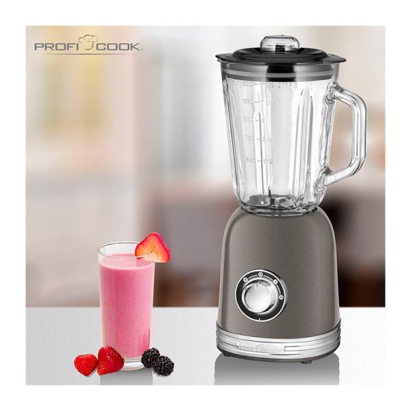 Blender Mixeur 1,5L vintage Proficook PC-UM 1195 Anthracite – Image 3