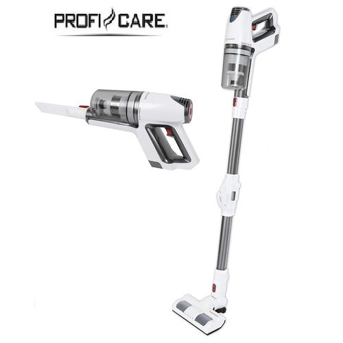 PROFI CARE Aspirateur Balai 2 En 1- Sans Fil, Cyclonique,-Pc-Bs 3037-Blanc-Gris