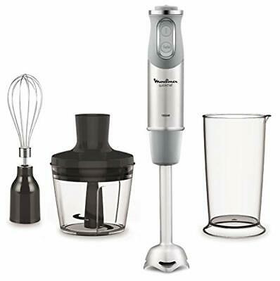 Moulinex Mixeur Plongeur Quickchef 3en1-1000 W- DD655D10-Gris-Inox